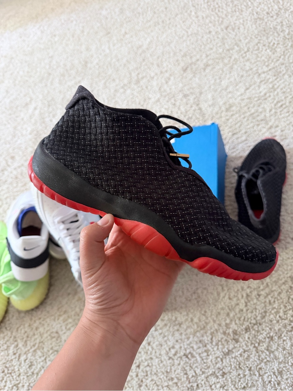 Jordan black and red future